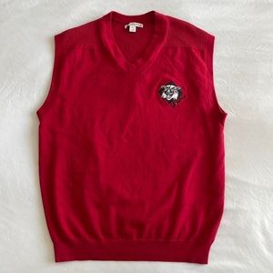 Red sweater vest